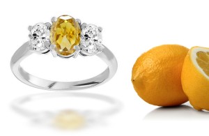 Premier Colored Diamonds Designer Collection - Yellow Colored Diamonds & White Diamonds Fancy Diamond Three Stone Engagement Rings