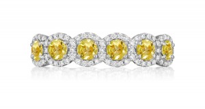 Expertly Crafted Precision Set High Quality Diamond & Sapphire Eternity Band Rings