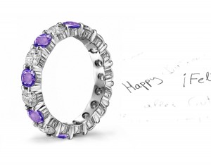 Decorated: Modern Antique Settings - Engraved Diamond Sapphire Rings