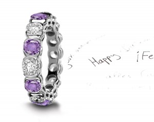 New Styles: Modern Designs with Diamonds & Purple Sapphires