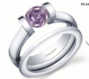 Exclusive Style Tension Set Jewelry: Tension Set Pink Diamond Rings