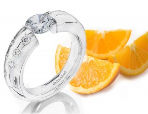 Gelin Abaci Platinum Tension Engagement Ring