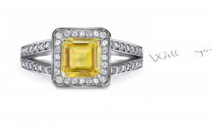 Impeccable: Lovely Yellow Sapphire & Diamond Ring