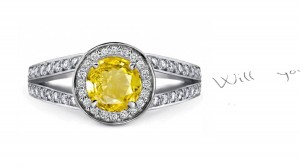 Magnificent: Yellow Sapphire & Diamond Designer Ring