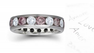 Designer Pink Diamond Wedding Bands