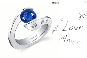 Premier Diamond Jewelry: Tension Set Blue Sapphire Diamond Rings