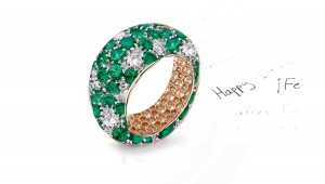 Fabulous Multi-Colored Diamonds & Precious Stones Eternity Band Rings