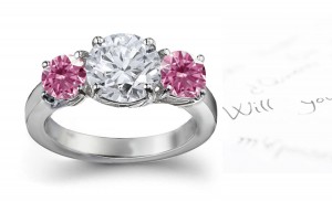 Pink Colored Diamonds & White Diamonds Fancy Pink Diamond Ring