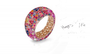 Latest Collection of  White Diamonds and Colored Stone Eternity Rings and