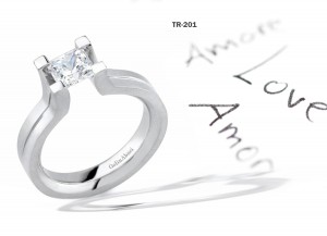 Designer Jewelry: Tension Set Diamond Engagement Rings