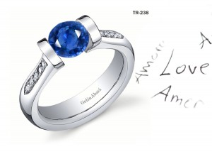 Premier Diamond Jewelry: Tension Set Blue Sapphire Diamond Rings