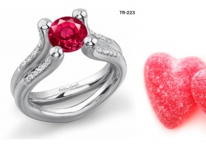 New Arrivals: Designer Diamond & Ruby Tension Set Diamond Engagement Rings