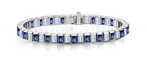 New Blue Sapphire & Diamond Bracelet and Necklace