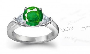 Emerald Diamond Engagement Rings