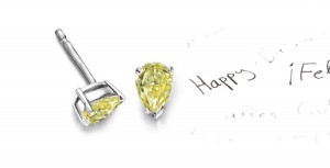 Brilliant Colored Diamonds Designer Collection - Yellow Colored Diamonds & White Diamonds Fancy Yellow Diamond Hoop Earrings