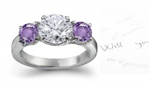 Classic: Pink Sapphire & Diamond Engagement Ring