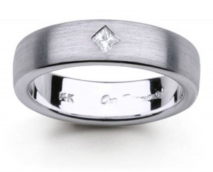 Platinum Princess Cut Diamond Band