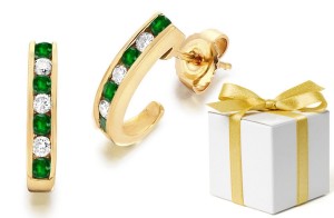 Emerald Jewelry: Emerald And Diamond Earrings