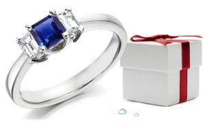 Sapphire Anniversary Engagement Ring