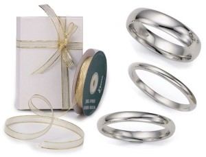 Platinum Half Round Bands: Platinum Ruthenium half round wedding band.