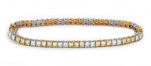 View Platinum Gold Heart Tag Bracelet | Diamond Color Cut Clarity