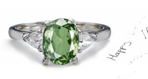 2013 Catalog No. 5 - Product Details: Fancy Green Sapphire & Diamond Ring