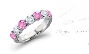 Diamond & Women's Faith & Hope Pink Sapphire Rings