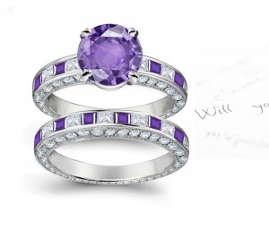 Finely Crafted Purple Sapphire Rings