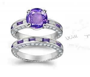 Finely Crafted Purple Sapphire Rings