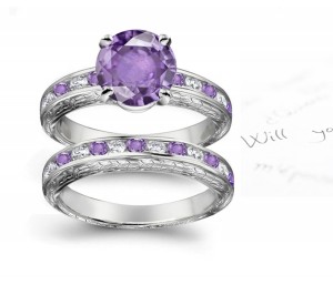 Finely Crafted Purple Sapphire Rings