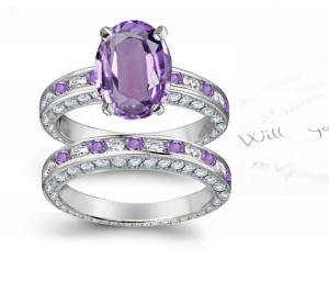 Finely Crafted Purple Sapphire Rings