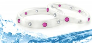 New Arrivals - Pink Sapphire & Diamond Wedding Rings