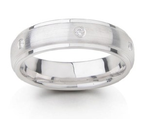  Burnish Set Diamond Anniversary Bands