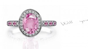 Vivacious: Pink Sapphire & Diamond Engagement Ring