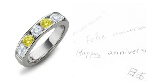 Premier Designer Colored Diamonds Collection - Colored Diamonds & White Diamonds Fancy Diamond Wedding & Anniversary Rings