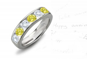 Premier Designer Colored Diamonds Collection - Colored Diamonds & White Diamonds Fancy Diamond Wedding & Anniversary Rings