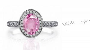 Vivacious: Pink Sapphire & Diamond Engagement Ring