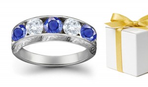 Treat Yourself: Sapphire Diamond Five Stone Rings