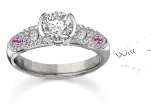 Revolution: Fine Designer Pink Sapphire & Diamond Micro Pave Ring