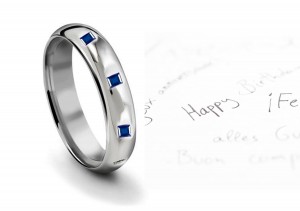 Burnish Set Sapphire Eternity Ring