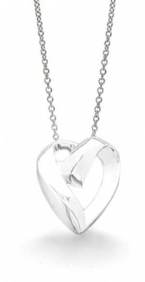 Platinum slide pendant with pendant platinum chain
