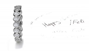 Simply Brilliant Sparkling Full Bezel Set Diamond Eternity Band in 1 cts and up in Platinum 950