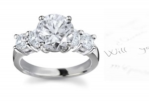 Five Stone Graduated Diamond Anniversary Engagement Ring